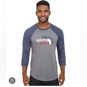 Men’s North Face 3/4 Sleeve USA Tee